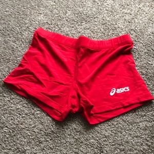 Red volleyball shorts
